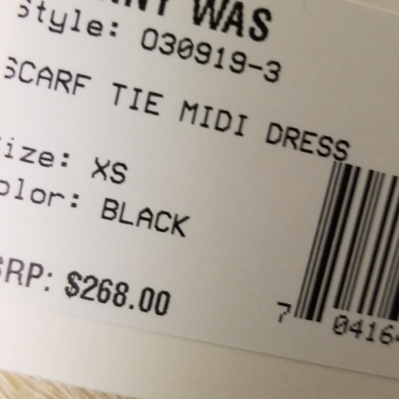 johnny was scarf tie midi dress